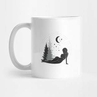 Forest Moon Woman Mug